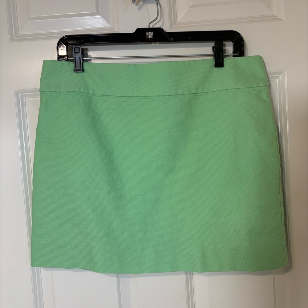 J Crew Minty Green Women's Cotton Mini Skirt Size 10